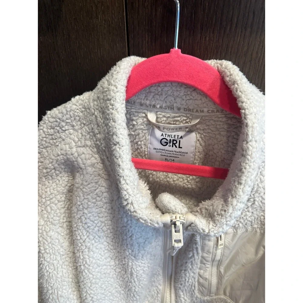 Athleta Girl full-zip fleece jacket XL‎ size 14